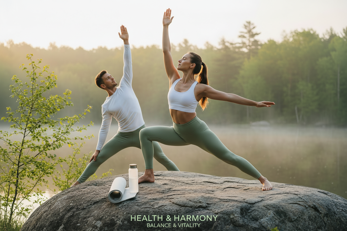 Wellness & Fitness Banner - Male and Female